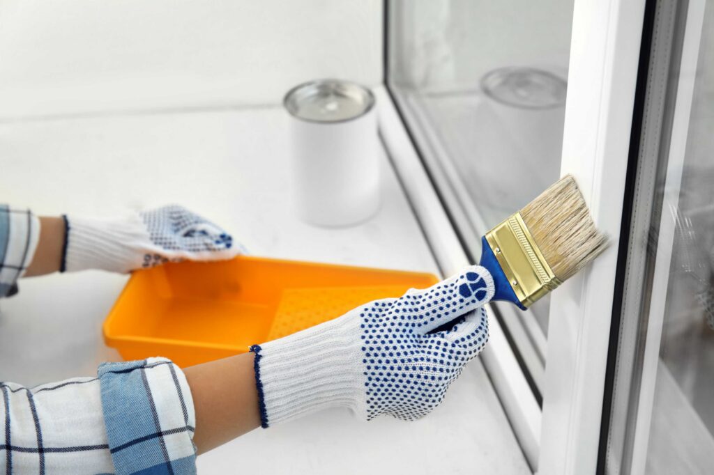 painting shower door frames