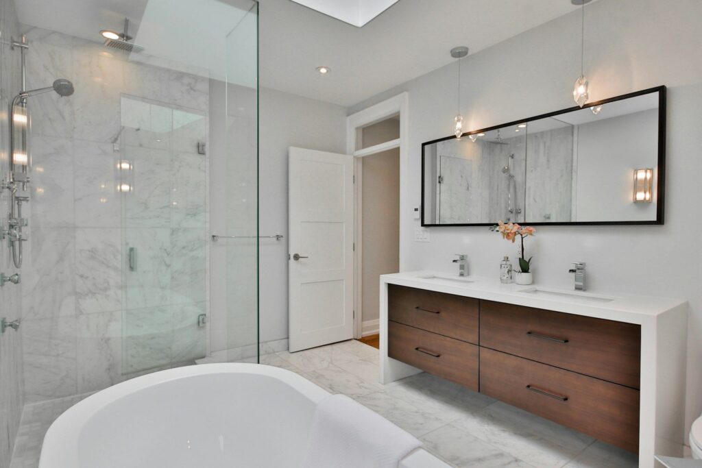 types of shower door glass